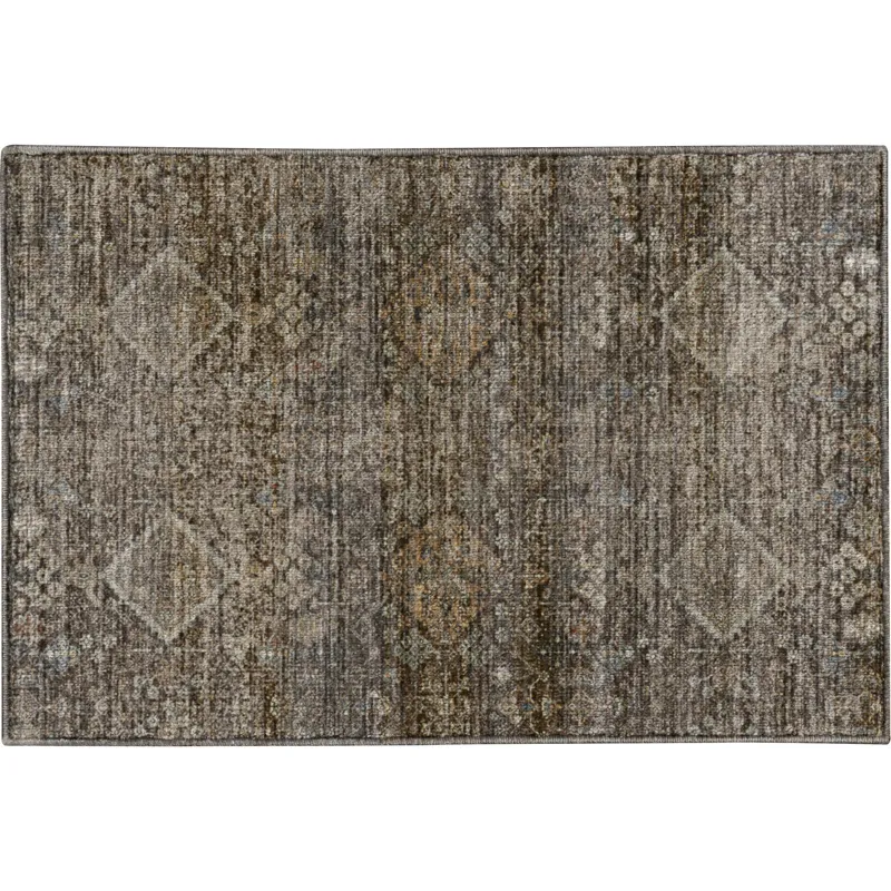 Machine Washable Aristo Chocolate 1\'8\" x 2\'6\" Rug