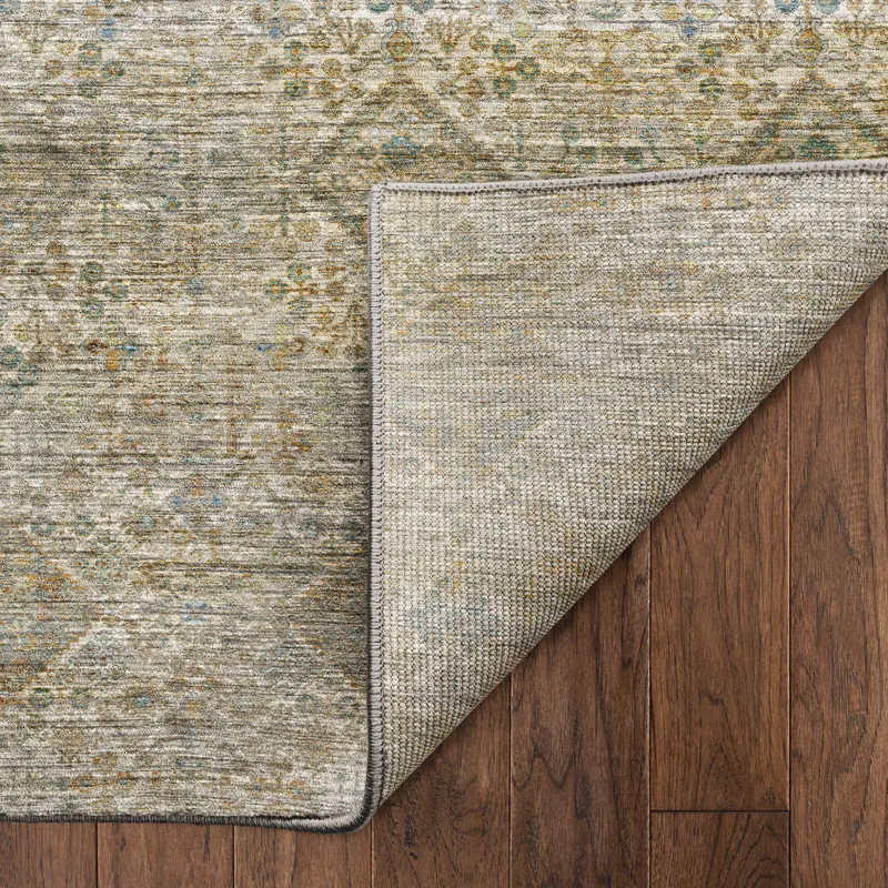 Machine Washable Aristo Ivory 2\'6\" x 3\'10\" Rug
