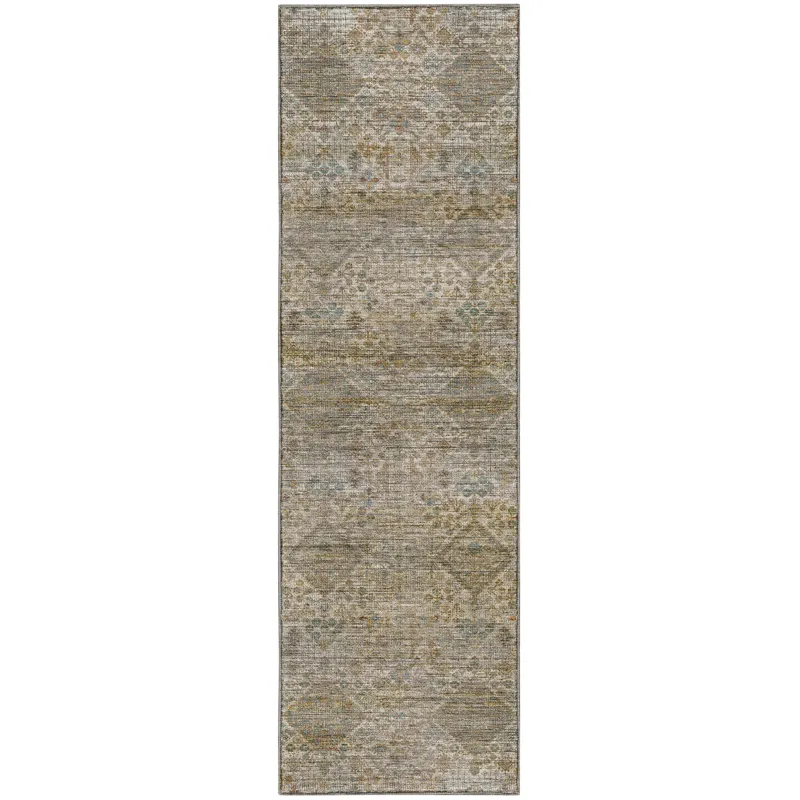Machine Washable Aristo Ivory 2\'3\" x 7\'6\" Runner Rug