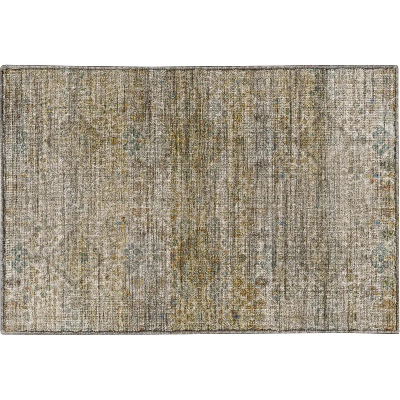 Machine Washable Aristo Ivory 1\'8\" x 2\'6\" Rug