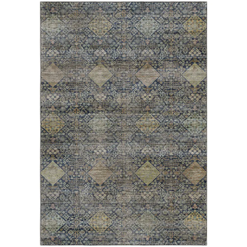 Machine Washable Aristo Navy 3\' x 5\' Rug