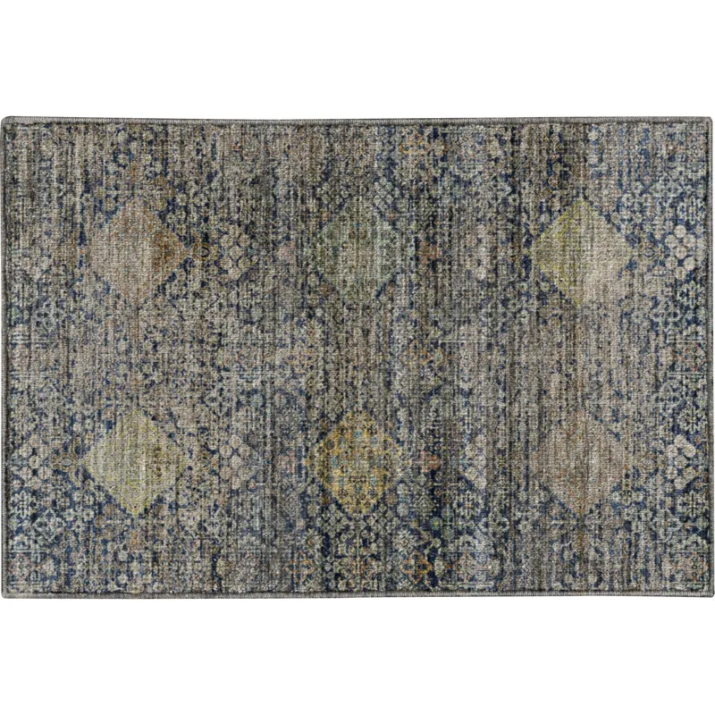 Machine Washable Aristo Navy 1\'8\" x 2\'6\" Rug