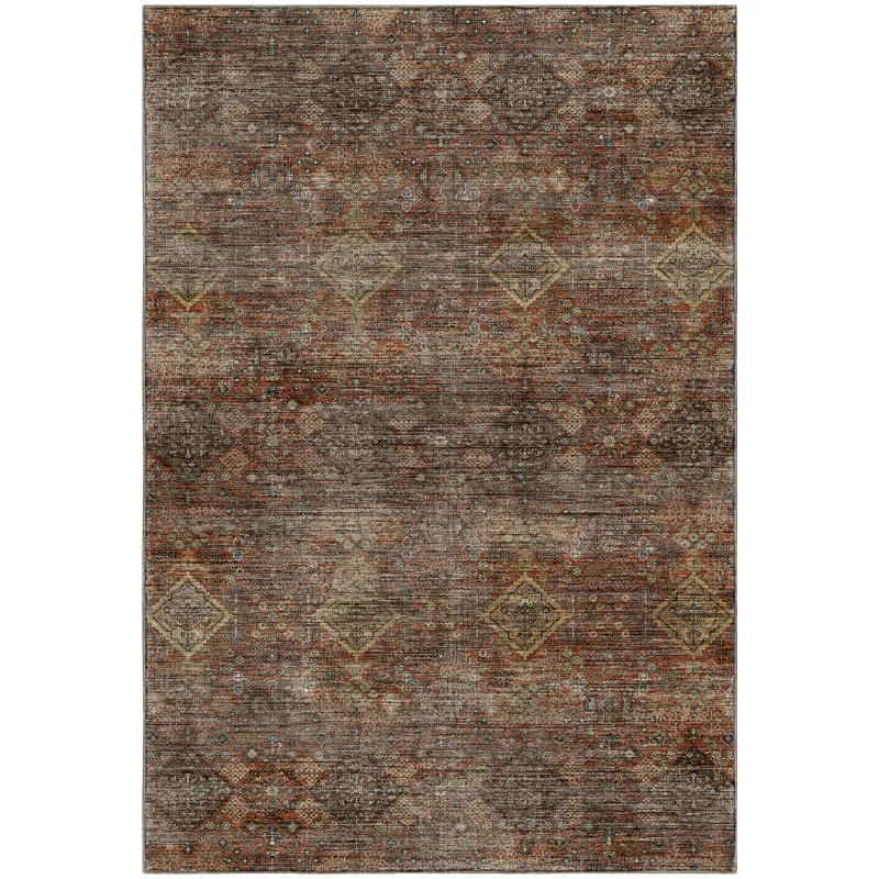 Machine Washable Aristo Paprika 9\' x 12\' Rug