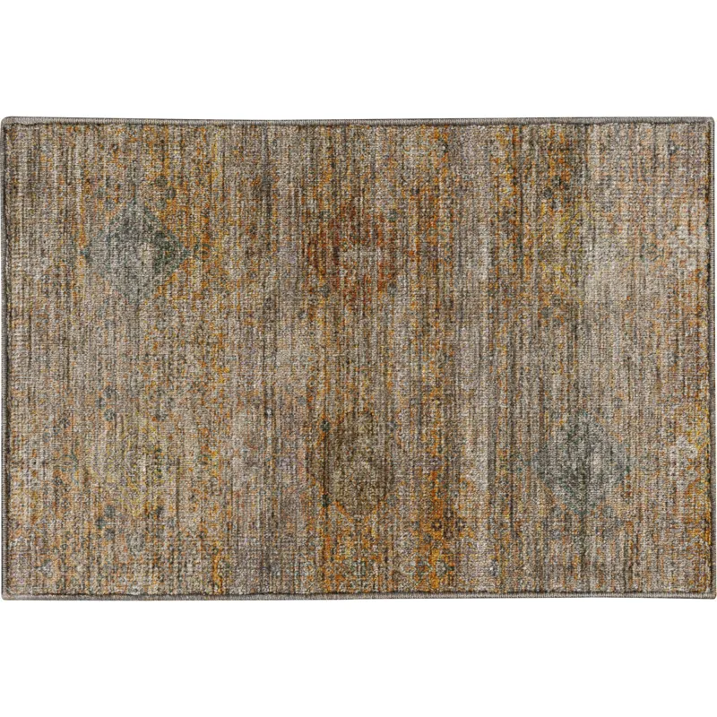 Machine Washable Aristo Terracotta 1\'8\" x 2\'6\" Rug