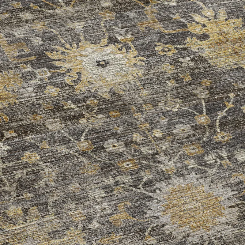 Machine Washable Aristo Charcoal 8\' x 10\' Rug