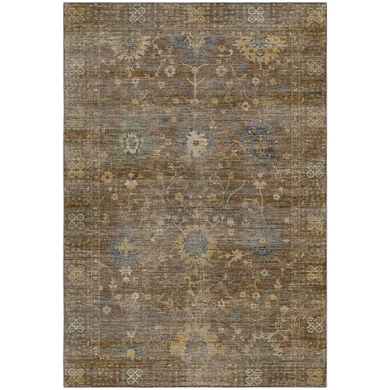 Machine Washable Aristo Chocolate 9\' x 12\' Rug