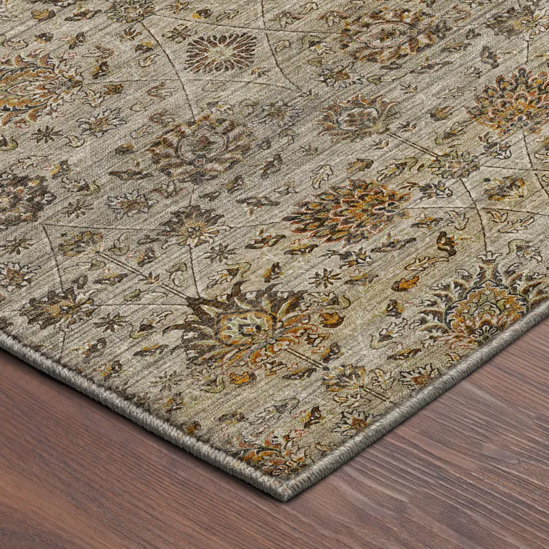 Machine Washable Aristo Beige 5\' x 7\'6\" Rug