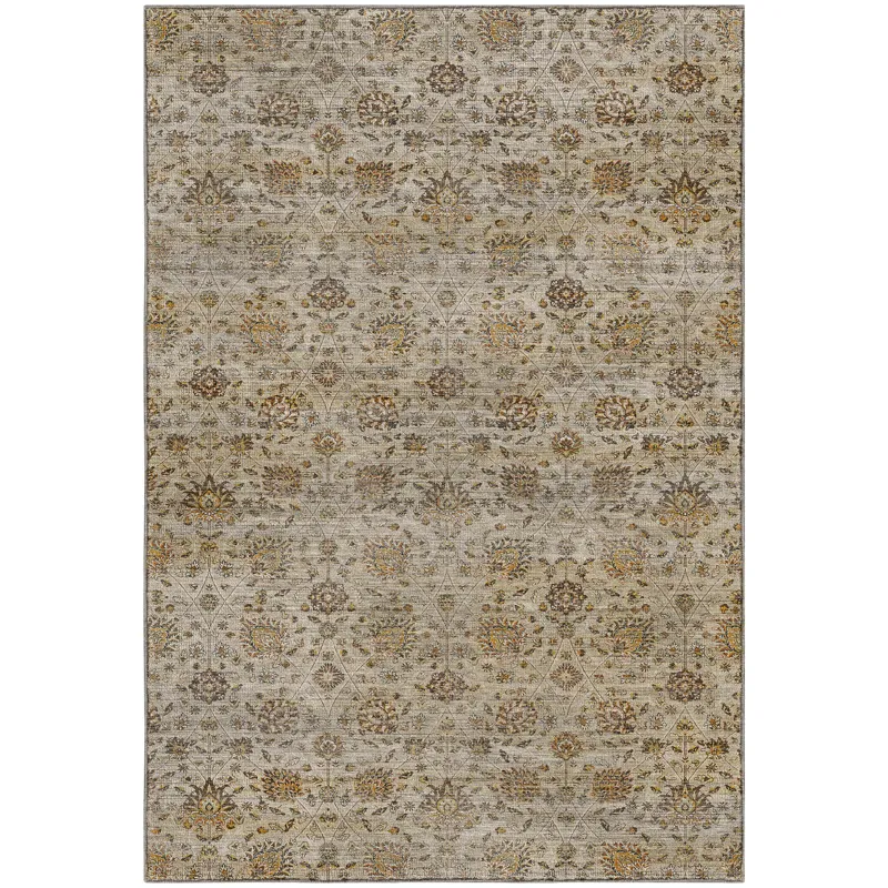Machine Washable Aristo Beige 5\' x 7\'6\" Rug