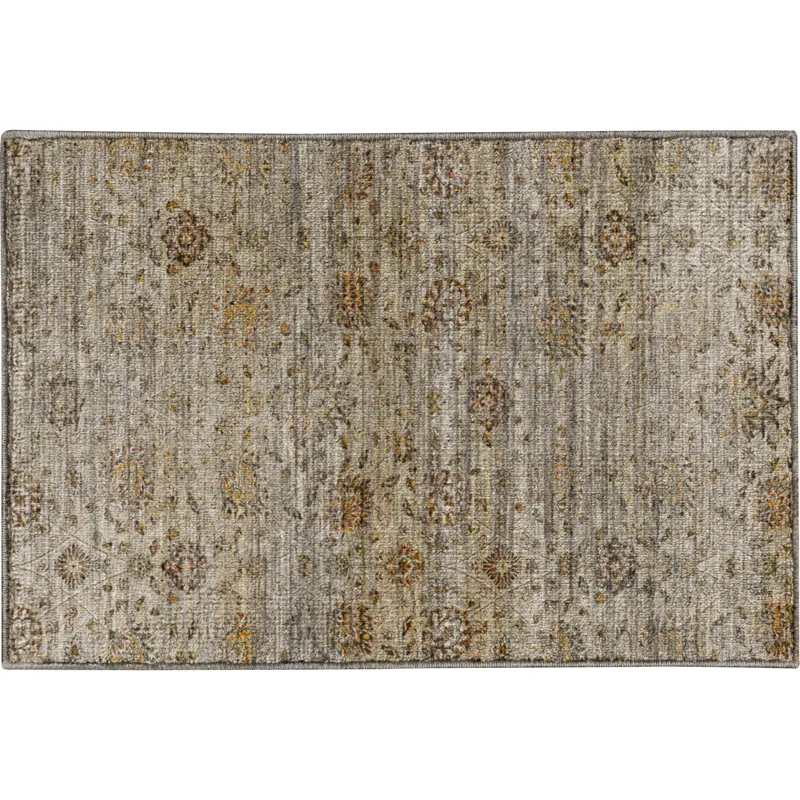 Machine Washable Aristo Beige 1\'8\" x 2\'6\" Rug