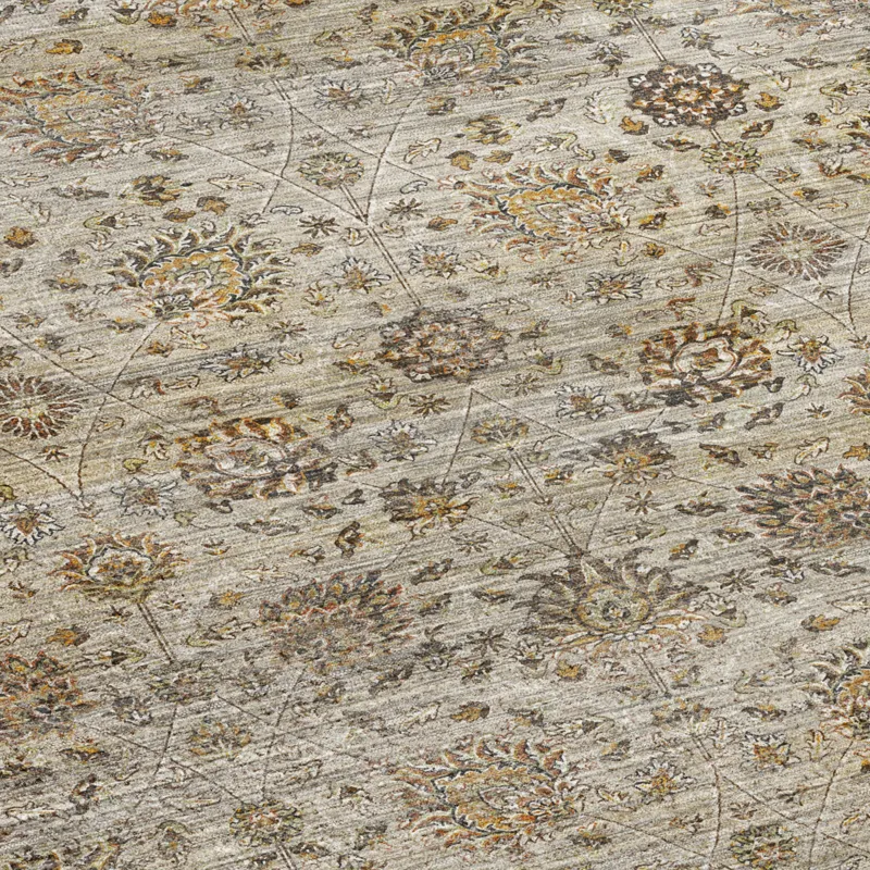 Machine Washable Aristo Beige 5\' x 7\'6\" Rug