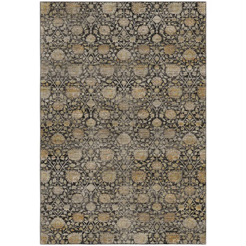 Machine Washable Aristo Black 8\' x 10\' Rug