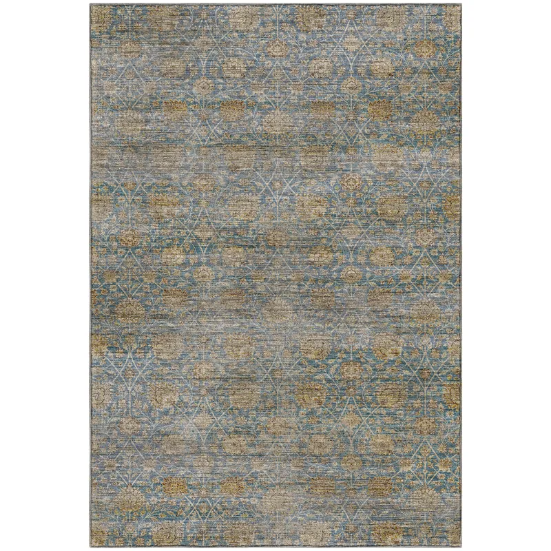 Machine Washable Aristo Blue 3\' x 5\' Rug