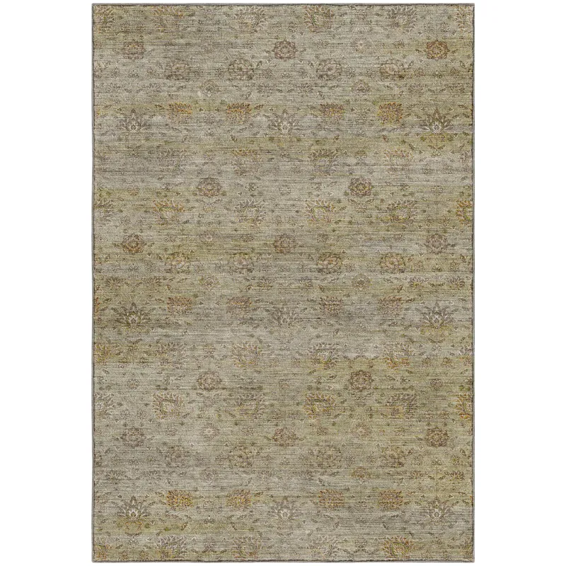 Machine Washable Aristo Celery 5\' x 7\'6\" Rug