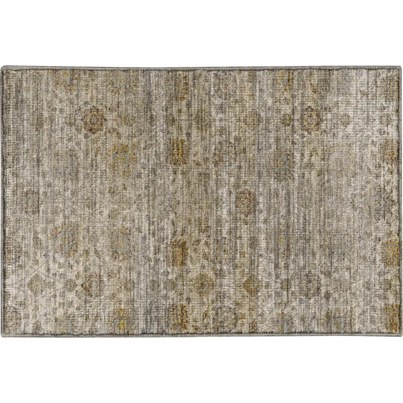 Machine Washable Aristo Ivory 1\'8\" x 2\'6\" Rug