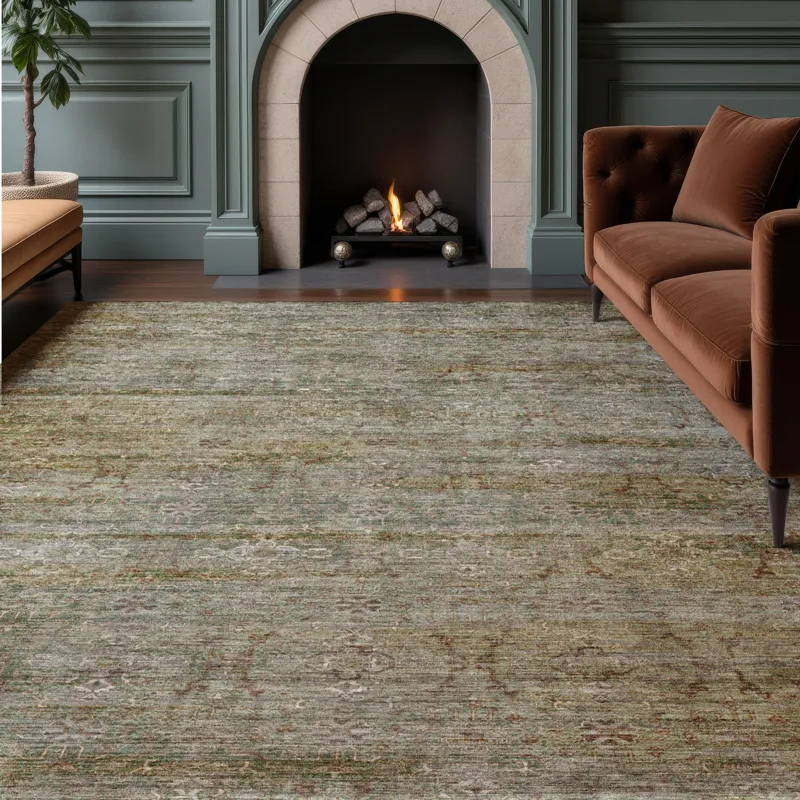 Machine Washable Aristo Basil 10\' x 14\' Rug