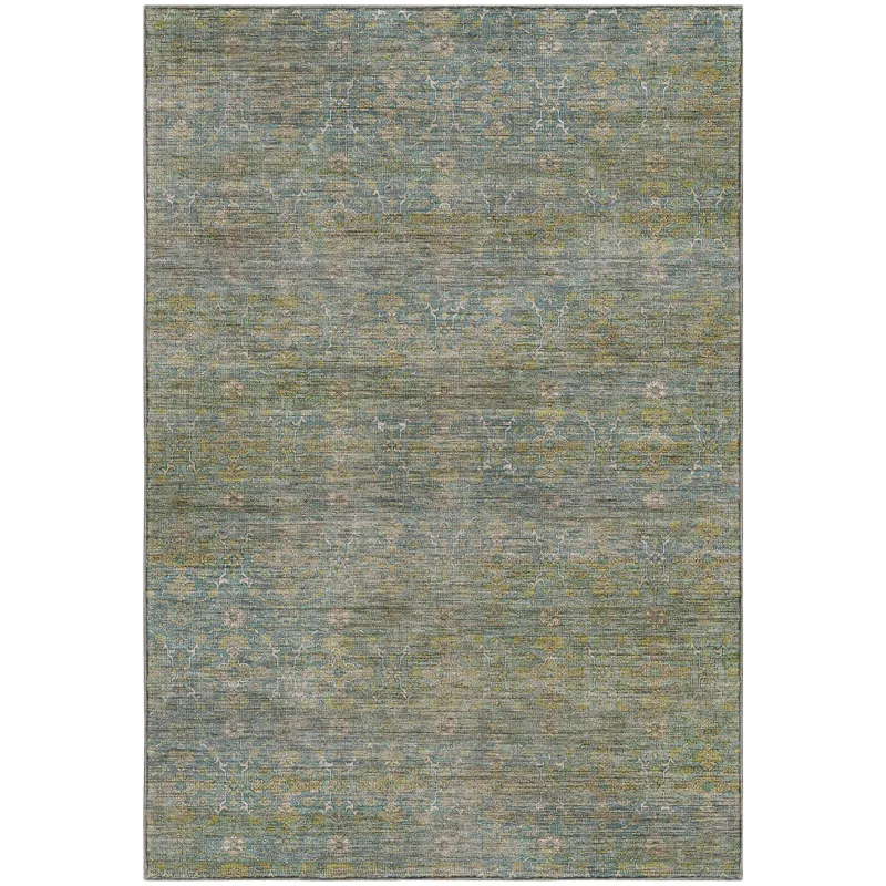Machine Washable Aristo Teal 6\'6\" x 9\'6\" Rug