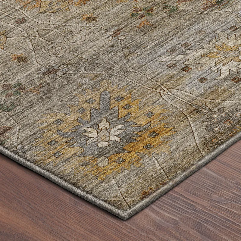 Machine Washable Aristo Beige 8\' x 10\' Rug