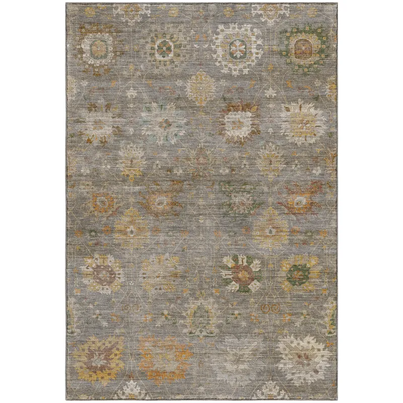 Machine Washable Aristo Gray 5\' x 7\'6\" Rug