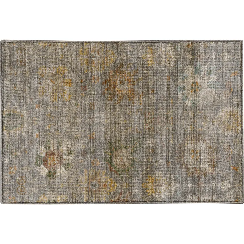 Machine Washable Aristo Gray 1\'8\" x 2\'6\" Rug