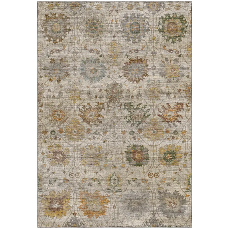 Machine Washable Aristo Ivory 8\' x 10\' Rug