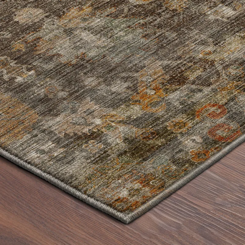 Machine Washable Aristo Chocolate 6\'6\" x 9\'6\" Rug