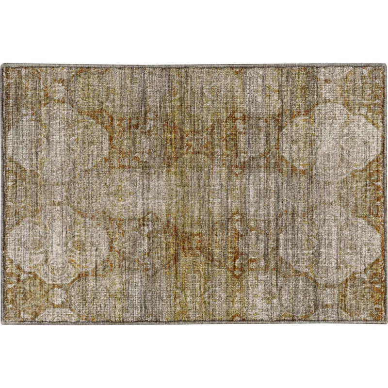 Machine Washable Aristo Terracotta 1\'8\" x 2\'6\" Rug