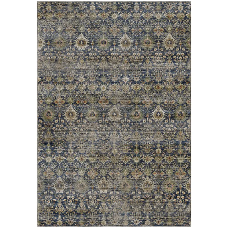 Machine Washable Aristo Navy 2\'6\" x 3\'10\" Rug
