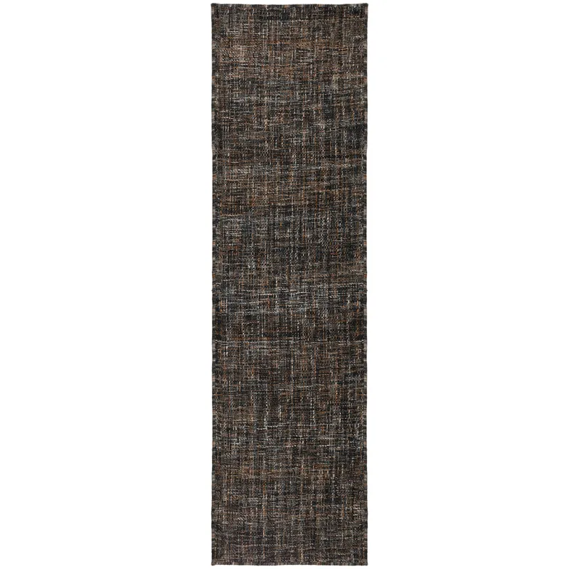 Abruzzo Black 2\'3\" x 7\'6\" Runner Rug