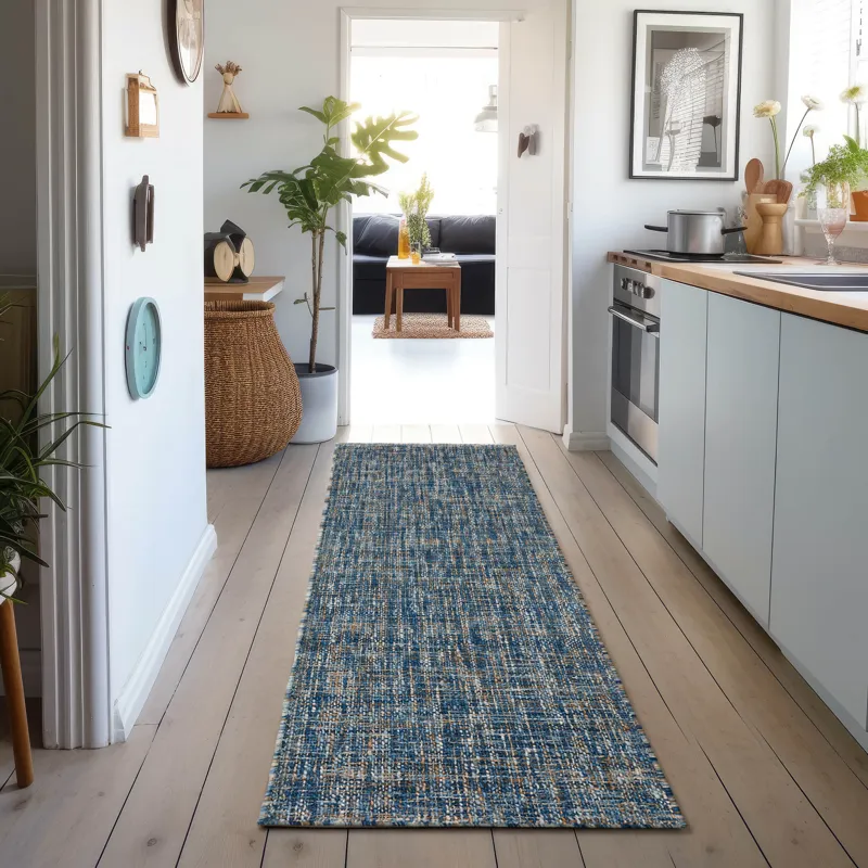 Abruzzo Blue 2\'3\" x 7\'6\" Runner Rug