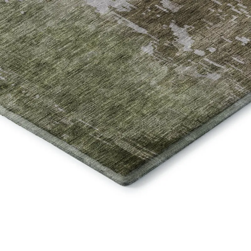 Luxury Washable Indoor/Outdoor Bresca Brown 2\'3\" x 7\'6\" Runner Rug