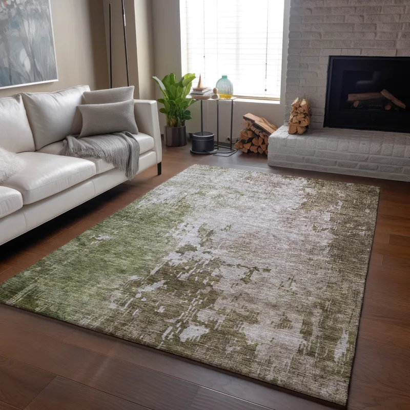 Luxury Washable Indoor/Outdoor Bresca Brown 10\' x 14\' Rug