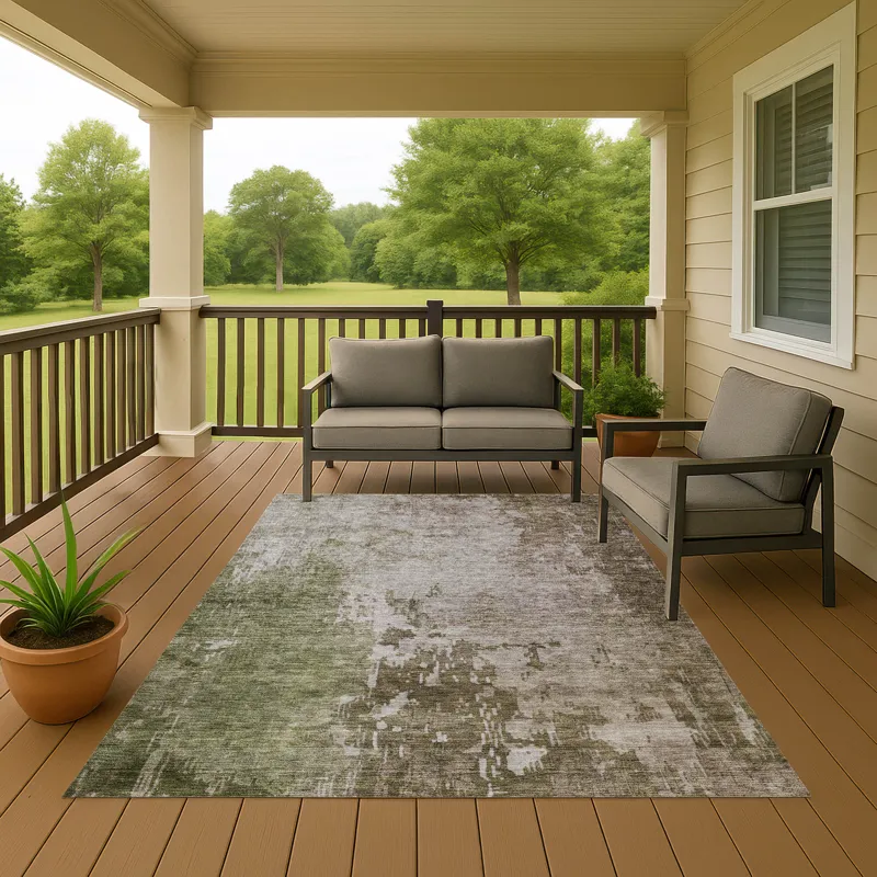 Luxury Washable Indoor/Outdoor Bresca Brown 10\' x 14\' Rug