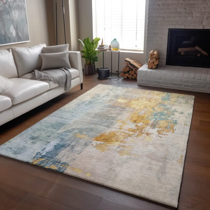 Luxury Washable Indoor/Outdoor Bresca Linen 2\'6\" x 3\'10\" Rug
