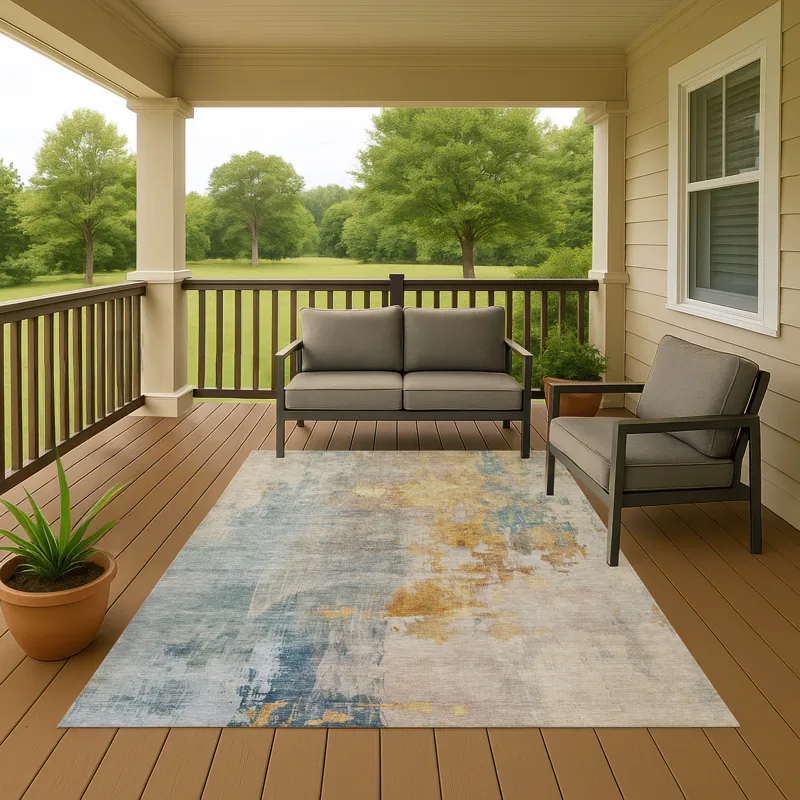 Luxury Washable Indoor/Outdoor Bresca Linen 2\'6\" x 3\'10\" Rug
