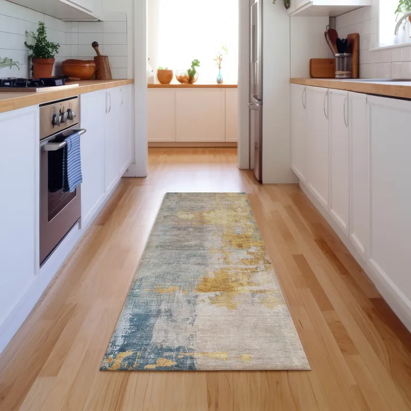 Luxury Washable Indoor/Outdoor Bresca Linen 2\'3\" x 7\'6\" Runner Rug