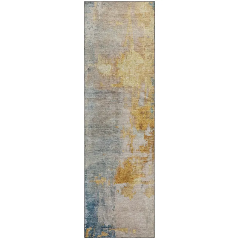 Luxury Washable Indoor/Outdoor Bresca Linen 2\'3\" x 7\'6\" Runner Rug
