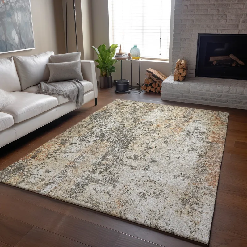 Luxury Washable Indoor/Outdoor Bresca Terracotta 8\' x 10\' Rug