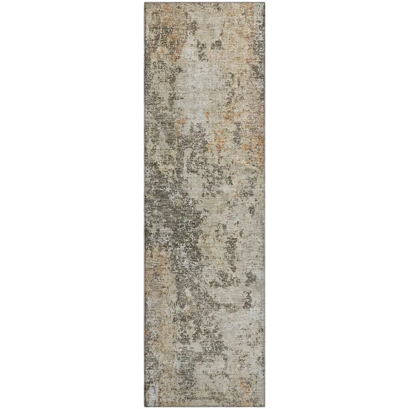 Luxury Washable Indoor/Outdoor Bresca Terracotta 2\'3\" x 7\'6\" Runner Rug