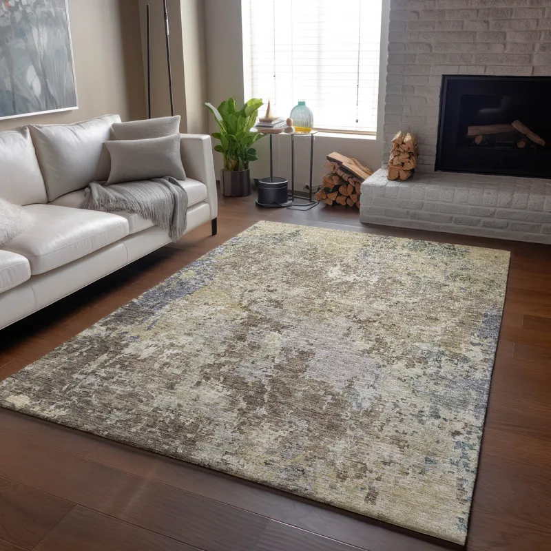 Luxury Washable Indoor/Outdoor Bresca Beige 8\' x 10\' Rug