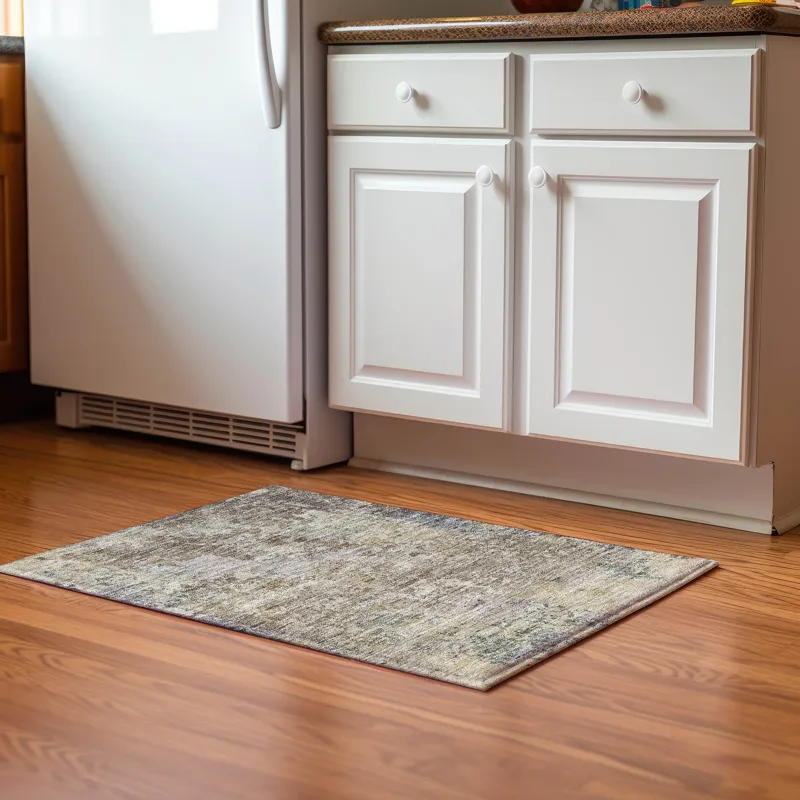 Luxury Washable Indoor/Outdoor Bresca Beige 1\'8\" x 2\'6\" Rug
