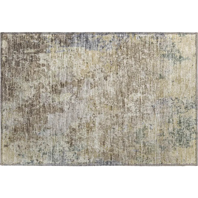 Luxury Washable Indoor/Outdoor Bresca Beige 1\'8\" x 2\'6\" Rug