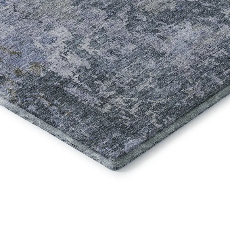 Luxury Washable Indoor/Outdoor Bresca Blue 10\' x 14\' Rug