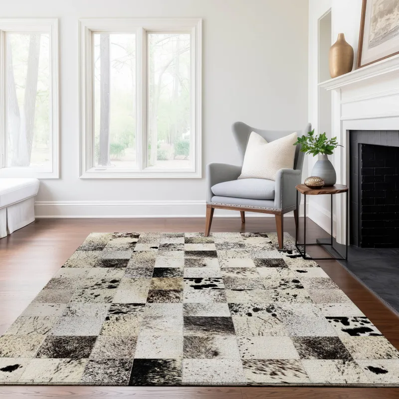 Luxury Washable Indoor/Outdoor Bozeman Cream 9\' x 12\' Rug
