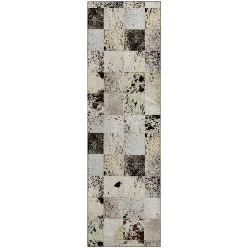 Luxury Washable Indoor/Outdoor Bozeman Cream 2\'3\" x 7\'6\" Runner Rug