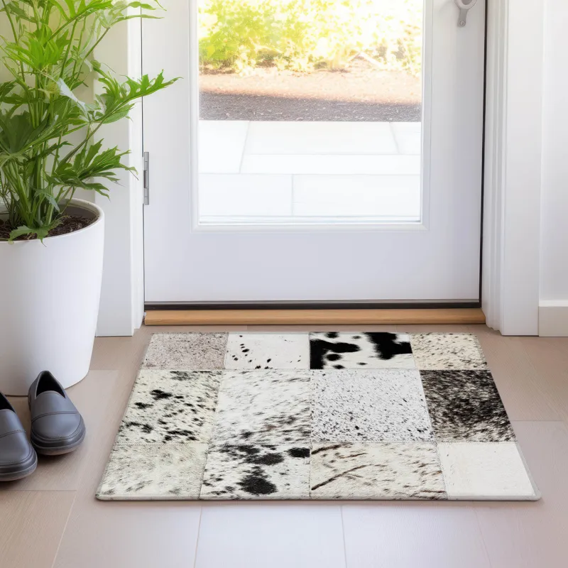 Luxury Washable Indoor/Outdoor Bozeman Cream 1\'8\" x 2\'6\" Rug