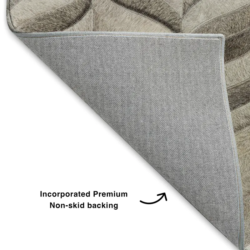 Luxury Washable Indoor/Outdoor Bozeman Gray 2\'3\" x 7\'6\" Runner Rug