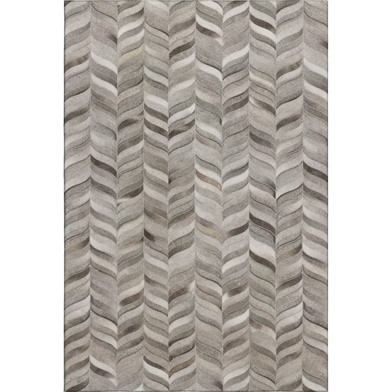 Luxury Washable Indoor/Outdoor Bozeman Gray 2\'6\" x 3\'10\" Rug