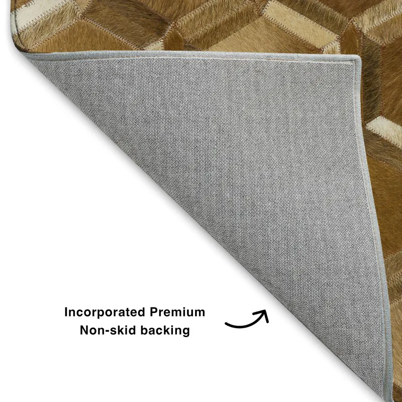 Luxury Washable Indoor/Outdoor Bozeman Brown 5\' x 7\'6\" Rug