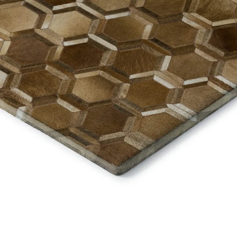 Luxury Washable Indoor/Outdoor Bozeman Brown 5\' x 7\'6\" Rug