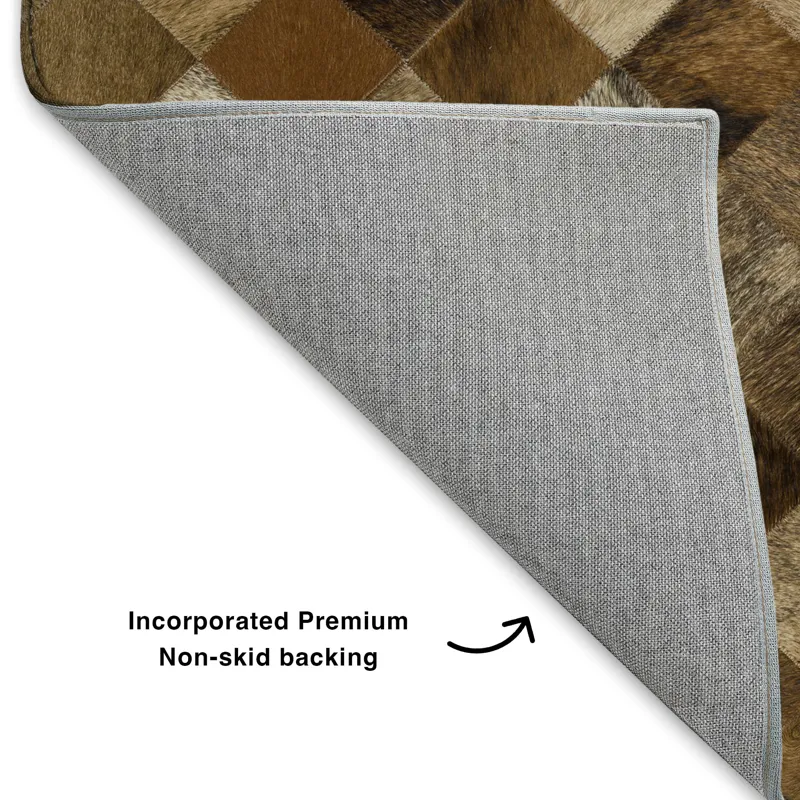 Luxury Washable Indoor/Outdoor Bozeman Brown 1\'8\" x 2\'6\" Rug